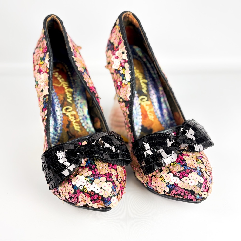 Irregular Choice Savan Swan Heels | Sequin Bow Statement Pumps | Sizes 38 & 40 | - Picture 6 of 8